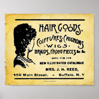 Vintage Hair Care Products Impressão