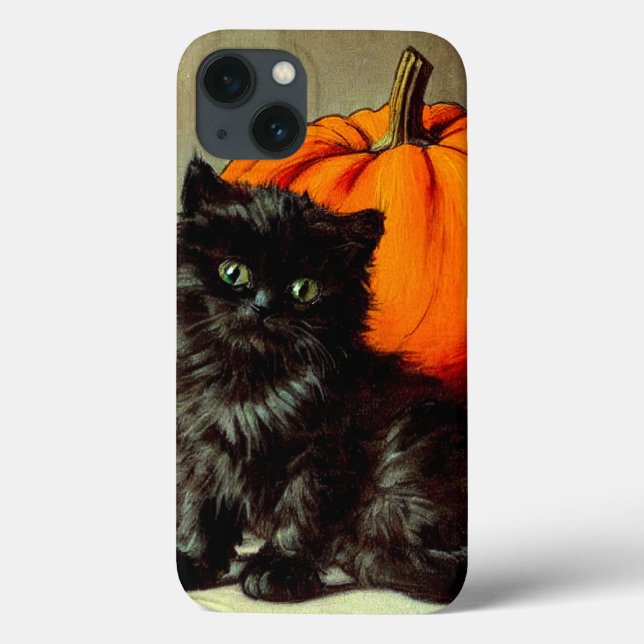 Vintage Halloween Black Cat e Pumpkins (Verso)