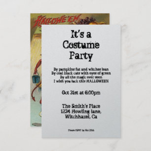 Vintage Halloween - Convite Diabo