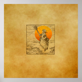 Vintage Halloween Impressão, Poster