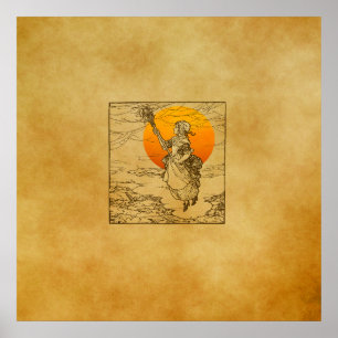 Vintage Halloween Impressão, Poster