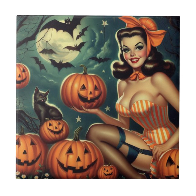 Vintage Halloween Pin Up (Frente)