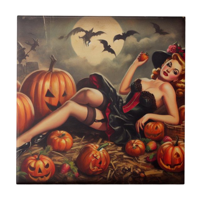 Vintage Halloween Pin Up (Frente)