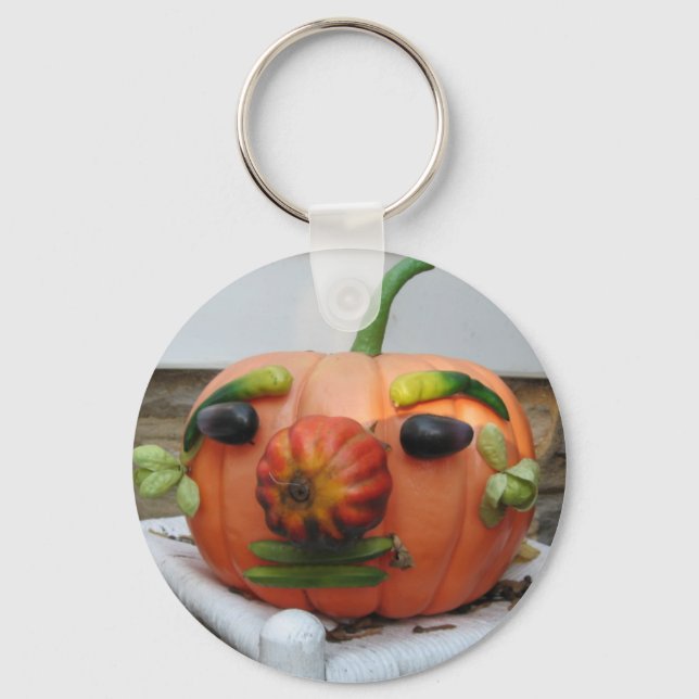 Vintage Halloween Pumpkin Chaveiro (Frente)