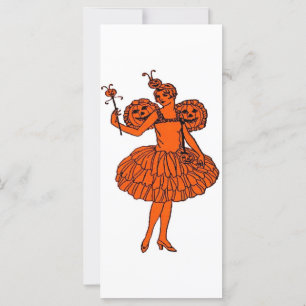 Vintage Halloween Pumpkin Fairy