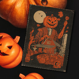 Vintage Halloween Pumpkin Head Fazenda King