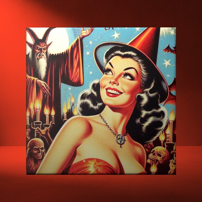 Vintage Halloween Witch Pin-up (Criador carregado)
