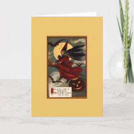 Vintage Halloween Witting Cartão de Saudação