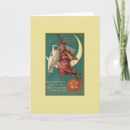 Vintage Halloween Witting Cartão de Saudação
