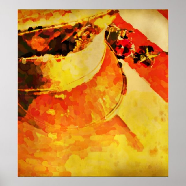 Vintage Hat, Flag e Medalha Veteranos Day Poster (Frente)