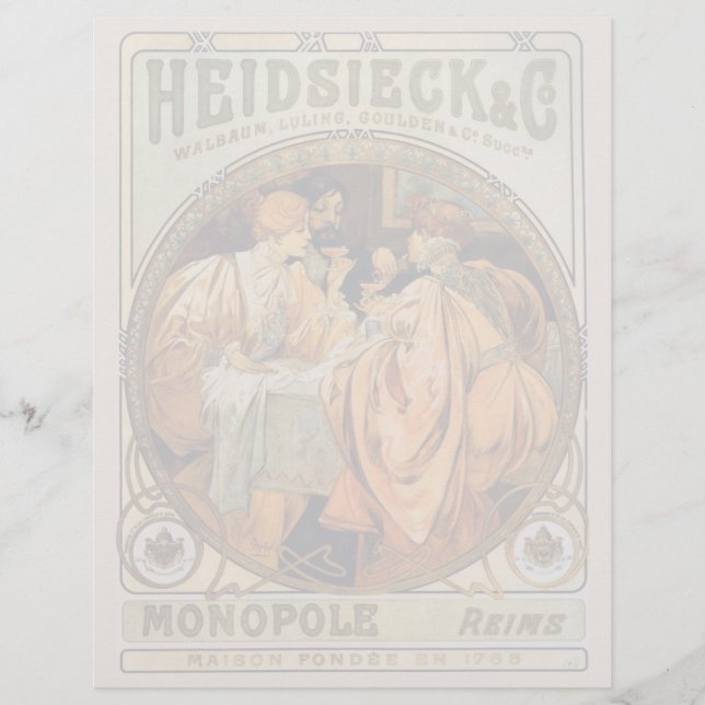 Vintage Heidsieck & Co Monopole Reims Wine Label (Frente)