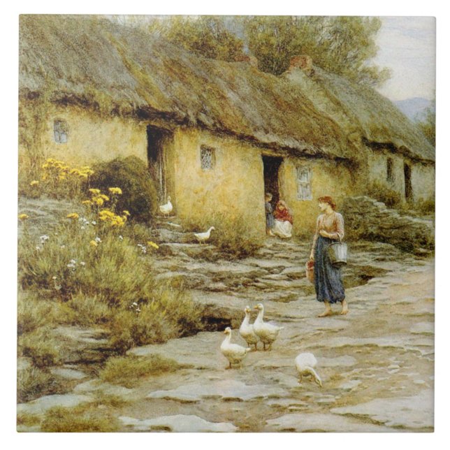 Vintage Helen Allingham Irish Cottage (Frente)