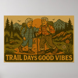 Vintage Hiking & Outdoor Wall Art Poster
