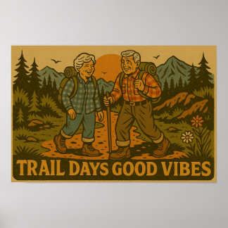 Vintage Hiking & Outdoor Wall Art Poster