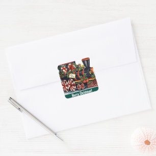 Vintage Holiday, etiqueta de trem