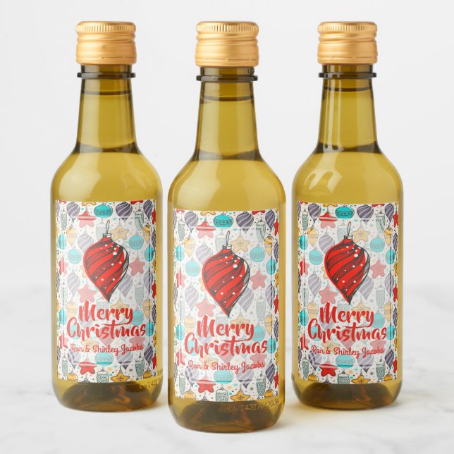 Vintage Holiday Natal Ornaes Mini (Garrafas)