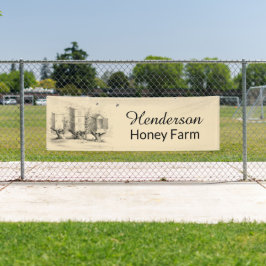 Vintage Honey Hive and Bee Business Banner