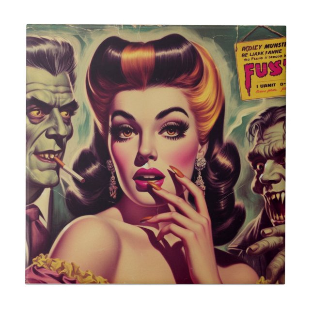 Vintage Horror Gótico Girl (Frente)