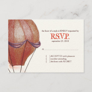 Vintage Hot Air Balloon Weding RSVP