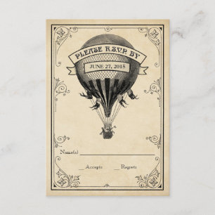 Vintage Hot Air Balloon Weding RSVP
