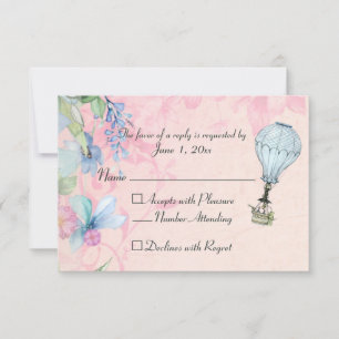 Vintage Hot Air Balloon Weding RSVP