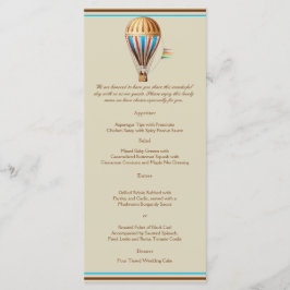 Vintage Hot Air Balon Weding Menu