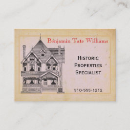 Vintage House Real Estate Renovation Cartão de vis