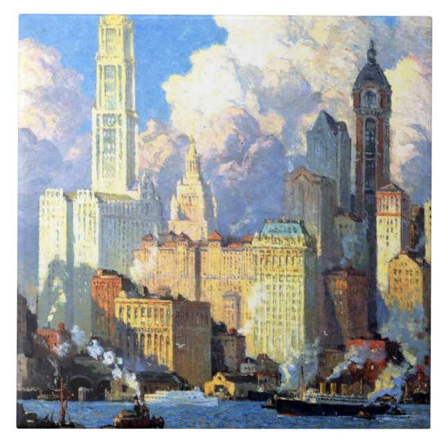 Vintage Hudson River Waterfront (Frente)