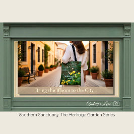 Vintage Hummingbird & Wildflower Market Tote