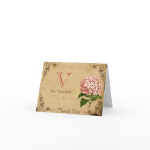 Vintage Hydrangea Casamento Agradecimento
