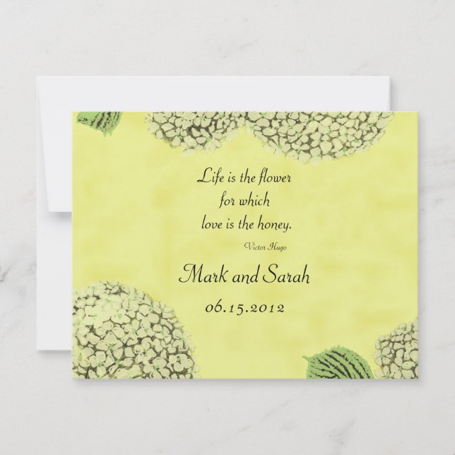 Vintage Hydrangeas RSVP (Frente)