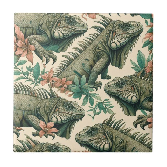Vintage Iguana Pattern (Frente)