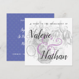 Vintage Illustration Save the Date Modelo