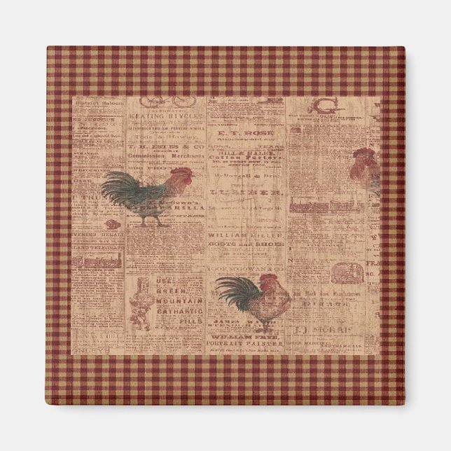 Vintage - Imã de geladeira dos galardoados frances (Frente)