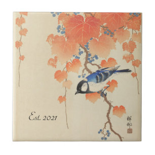Vintage - Impressão de Aquarela Japonesa com Pás