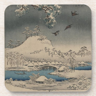 Vintage Impressão Porta copos japonesa