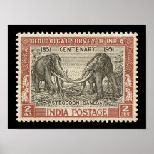 Vintage India Postage Stamp Poster de viagens
