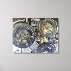 Vintage Industrial Gears Canvas