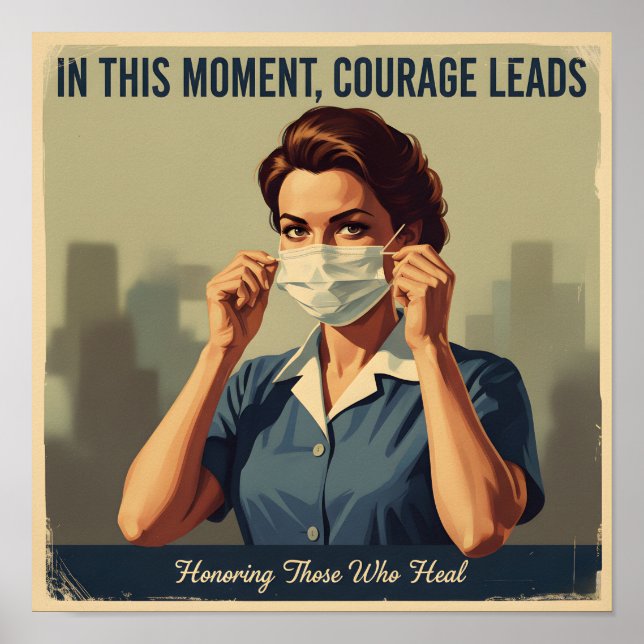 Vintage Inspirational Nurse Poster (Frente)