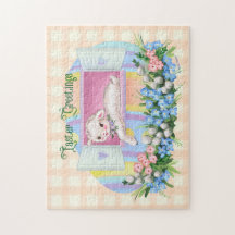 Vintage inspirou carneiro na Quebra-cabeça de ovel