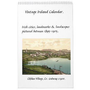 Vintage Ireland, antigo calendário de imagens irl
