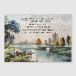 Vintage Irish Blessing e Scenique Castle Landscape