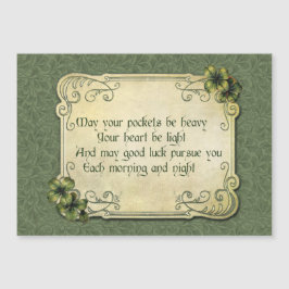 Vintage Irish Blessing e Shamrocks