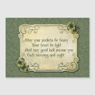Vintage Irish Blessing e Shamrocks