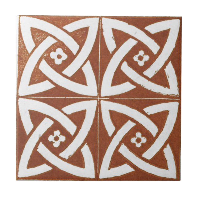 Vintage Irish Cerâmica Art Design Red (Frente)