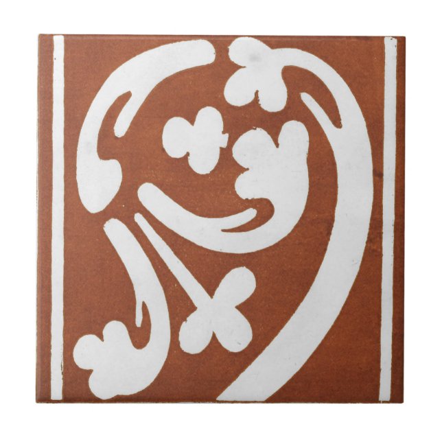 Vintage Irish Cerâmica Art Design Red (Frente)