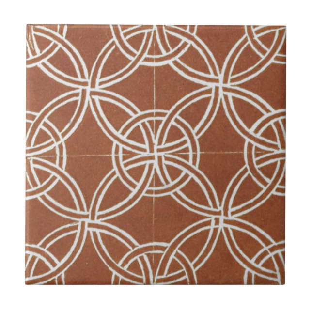 Vintage Irish Cerâmica Art Design Red (Frente)