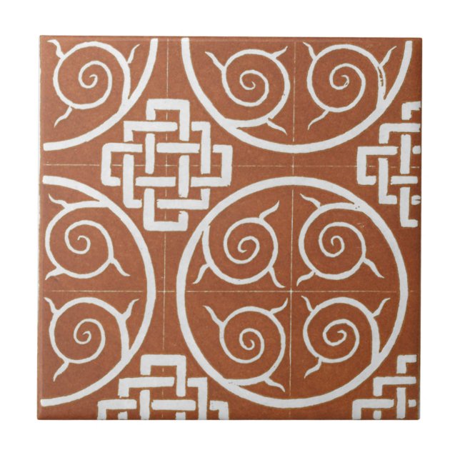 Vintage Irish Cerâmica Art Design Red (Frente)