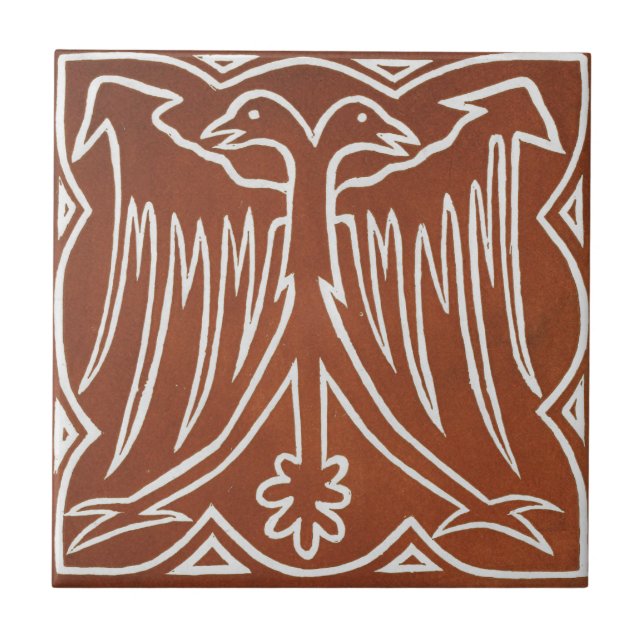Vintage Irish Cerâmica Art Design Red Bird (Frente)