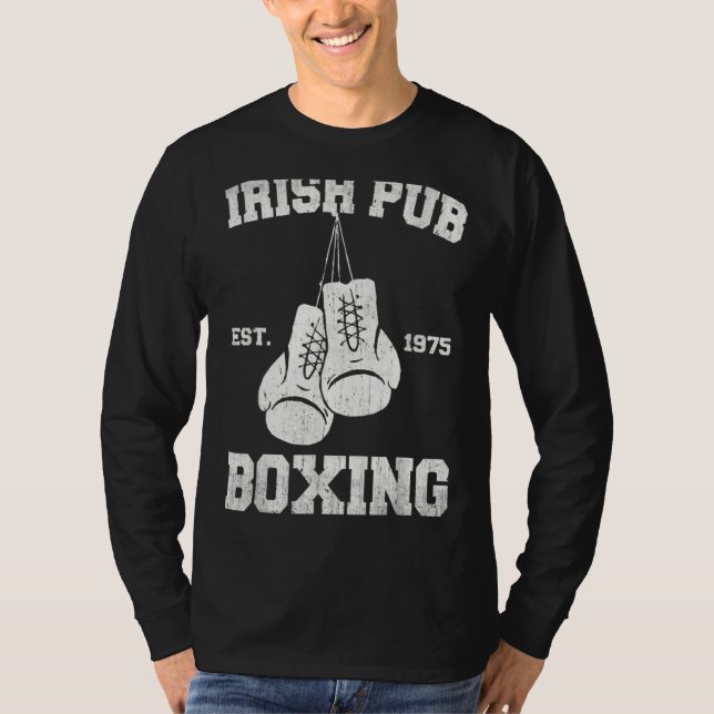 Vintage Irish Pub Est 1975 Boxing Day Camisetas (Frente)